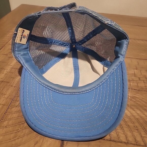 Pioneer Machinery Logo Patch Trucker Hat Cap Blue Snap Back Adjustable Mesh - Picture 5 of 6